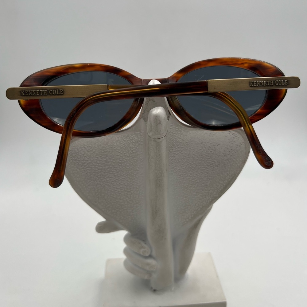 Vintage Kenneth Cole Tortoise Oval Sunglasses Frames Marilyn Monroval 204 - Picture 4 of 6